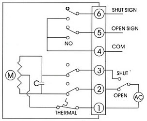 無源開關(guān)式，開關(guān)型無源觸點型帶反饋接線圖